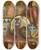 Triptych art skateboard deck of Rudolf Ernst A Still Life With Moroccan Objects by Rudolf Ernst (1854-1932)
