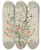 Triptych art skateboard deck of Sarah Featon Manuka Leptospermum Scoparium Plate 34 by Sarah Featon (1848-1927)