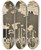 Triptych art skateboard deck of Pierre Bonnard La Revue Blanche by Pierre Bonnard (1867-1947)