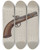 Triptych art skateboard deck of Jay Katz Gun by Jay Katz