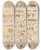 Triptych art skateboard deck of Lorenz Oken Allgemeine Naturgeschichte Fur Alle Stande Pl093 by Lorenz Oken (1779-1851)