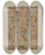 Triptych art skateboard deck of Martha Elliot Adam Eve Embroidered Picture by Martha Elliot