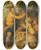 Triptych art skateboard deck of Follower Of Peter Paul Rubens A Drinking Man With Putti And A Tiger by Follower Of Peter Paul Rubens (1577-1640)