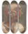 Triptych art skateboard deck of Jacques Fabien Gautier Dagoty Male Head With Muscles Visible by Jacques Fabien Gautier d'Agoty (1711-1786)