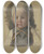 Triptych art skateboard deck of Jakob Becker Kleines Kind Mit Weiem Hubchen_1 by Jakob Becker (1810-1872)