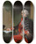 Triptych art skateboard deck of Gilbert Stuart Josef De Jaudenes Y Nebot by Gilbert Stuart (1755-1828)