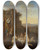 Triptych art skateboard deck of Johan Van Haensbergen The Finding Of Moses by Johan Van Haensbergen (1642-1705)