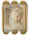 Triptych art skateboard deck of Charlesjoseph Natoire Head Of A Bacchante by Charles Joseph Natoire (1700-1777)