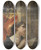 Triptych art skateboard deck of Eduard Veith Andacht In Der Kirche by Eduard Veith (1856-1925)