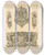 Triptych art skateboard deck of Albert Ilg Allegorien Und Embleme Vol Ii Pl152 by Albert Ilg (1847-1896)