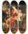 Triptych art skateboard deck of Peter Paul Rubens The Virgin And Child With Sts Elizabeth And John The Baptist by Peter Paul Rubens (1577-1640)