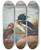 Triptych art skateboard deck of Archibald Thorburn Redbreasted Merganser by Archibald Thorburn (1860-1935)