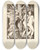 Triptych art skateboard deck of David Humbert De Superville De Engel Verdijft Adam En Eva Uit H Paradijs by David Humbert De Superville (1770-1849)