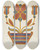 Triptych art skateboard deck of American 20Th Century Study For Proposed Portfolio Decorated Chests Of Rural Pennsylvania_9 by American 20Th Century
