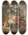 Triptych art skateboard deck of Rachel Ruysch Vase De Fleurs Et Pis De Mas Dans Une Niche by Rachel Ruysch (1664-1750)