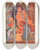 Triptych art skateboard deck of Hope Dunlap A Wondrous Portal Opened Wide by Hope Dunlap