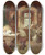 Triptych art skateboard deck of Eduard Von Grtzner An Afternoon Of Debate by Eduard Von Grutzner (1848-1925)