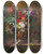 Triptych art skateboard deck of Georgius Jacobus Johannes Van Os Still Life With Flowers In A Greek Vase Allegory Of Spring by Georgius Jacobus Johannes Van Os (1782-1861)