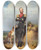 Triptych art skateboard deck of Jan Adam Kruseman Portrait Of William Iiking Of The Netherlands by Jan Adam Kruseman (1804-1862)