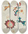 Triptych art skateboard deck of American 20Th Century Study For Silkscreen Portfolio by American 20Th Century