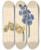 Triptych art skateboard deck of Maria Margaretha Van Os Twee Hyacinten_1 by Maria Margaretha Van Os (1779-1862)