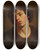 Triptych art skateboard deck of Johann Peter Krafft Bildnis Eines Jungen Mannes_1 by Johann Peter Krafft (1780-1856)