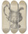 Triptych art skateboard deck of Nicholas Zupa Silver Creamer_2 by Nicholas Zupa