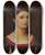 Triptych art skateboard deck of Ernst Stckelberg Portrait Of Elisabeth Burckhardtbachofen by Ernst Stuckelberg (1831-1903)
