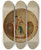 Triptych art skateboard deck of Eugene Shellady Pa German Pie Plate by Eugene Shellady