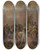 Triptych art skateboard deck of Johannes Hinderikus Egenberger The Arrival Of The French Anno 1795 by Johannes Hinderikus Egenberger (1822-1897)