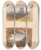 Triptych art skateboard deck of Thomas Sully Landscape With Castle Modern Manner No 13 Landscape With Figures In Foreground by Thomas Sully (1783-1872)