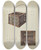 Triptych art skateboard deck of J Howard Iams Foot Warmer by J Howard Iams (20-)