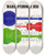 Triptych art skateboard deck of Us Information Agency Mark Oconnor Duo by U S Information Agency (1953-1999)
