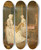 Triptych art skateboard deck of Jean Simon Chardin The Diligent Mother by Jean Simeon Chardin (1699-1779)