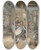 Triptych art skateboard deck of Adriaen Van Ostade A Barbershop by Adriaen Van Ostade (1610-1684)