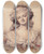 Triptych art skateboard deck of Mariegenevive Bouliard Portrait De Mademoiselle Bouillard by Marie-Genevive Bouliard (1762-1825)