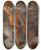 Triptych art skateboard deck of Filippo Lauri Vulcan At His Forge Behind Hima Basrelief Of Herculesfighting The Hydra by Filippo Lauri (1623-1694)