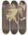Triptych art skateboard deck of Jan Steen Lautenspieler Mit Singender Alter Bei Brennender Kerze Auf Dreibeinigem Stuhl by Jan Steen (1626-1679)
