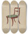 Triptych art skateboard deck of Francisco Alvarez Side Chair_1 by Francisco Alvarez