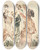 Triptych art skateboard deck of Lovis Corinth The Fall Of Man by Lovis Corinth (1858-1925)