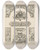 Triptych art skateboard deck of Albert Ilg Allegorien Und Embleme Vol I Pl071 by Albert Ilg (1847-1896)