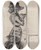 Triptych art skateboard deck of James Ensor Woman Seen In Profile by James Ensor (1860-1949)