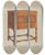 Triptych art skateboard deck of Louis Annino Chest On Frame by Louis Annino