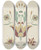Triptych art skateboard deck of American 20Th Century San Luis Obispo Mission Altar Tabernacle From The Portfolio Decorative Art Of Spanish California by American 20Th Century