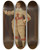 Triptych art skateboard deck of Dutch School Portrait Of A Boy With Walking Stick by Dutch School