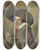 Triptych art skateboard deck of Frans Hals A Young Man In A Large Hat by Frans Hals (1581-1666)