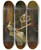 Triptych art skateboard deck of Mihly Munkcsy Flirt La Broderie by Mihaly Munkacsy (1844-1900)