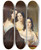 Triptych art skateboard deck of Thomas Sully The Coleman Sisters by Thomas Sully (1783-1872)
