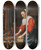 Triptych art skateboard deck of Hendrick Ten Oever The Servant Girl by Hendrick Ten Oever (1639-1716)