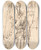 Triptych art skateboard deck of Ernst Ludwig Kirchner Harfenspieler by Ernst Ludwig Kirchner (1880-1938)